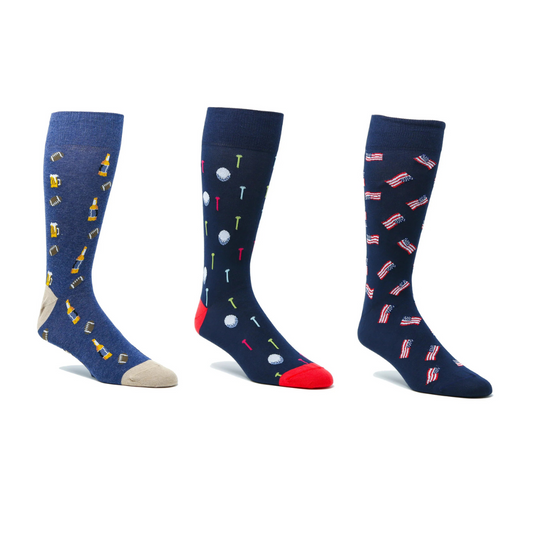 Three Pack Assorted Socks