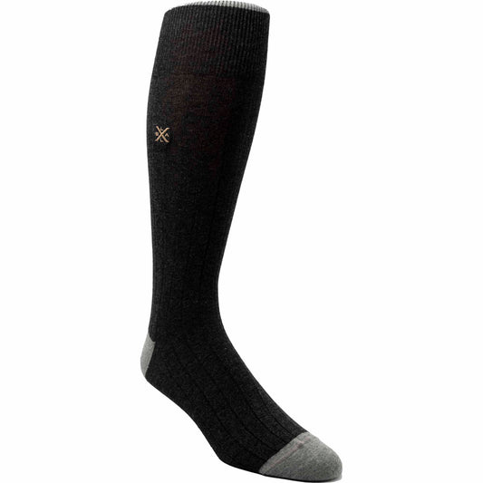 Solid Rib Crew Sock