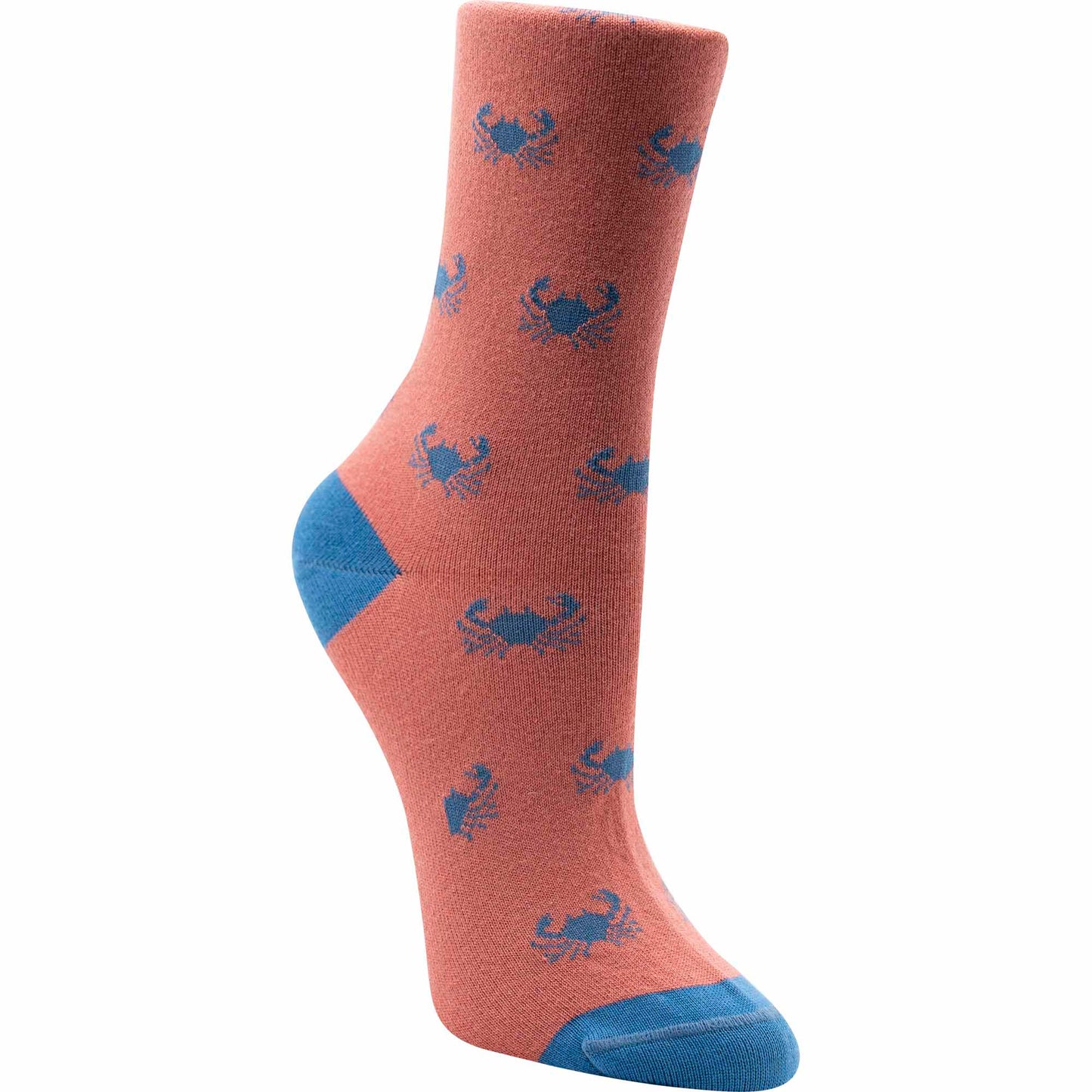 Women's Coral Crab Sock